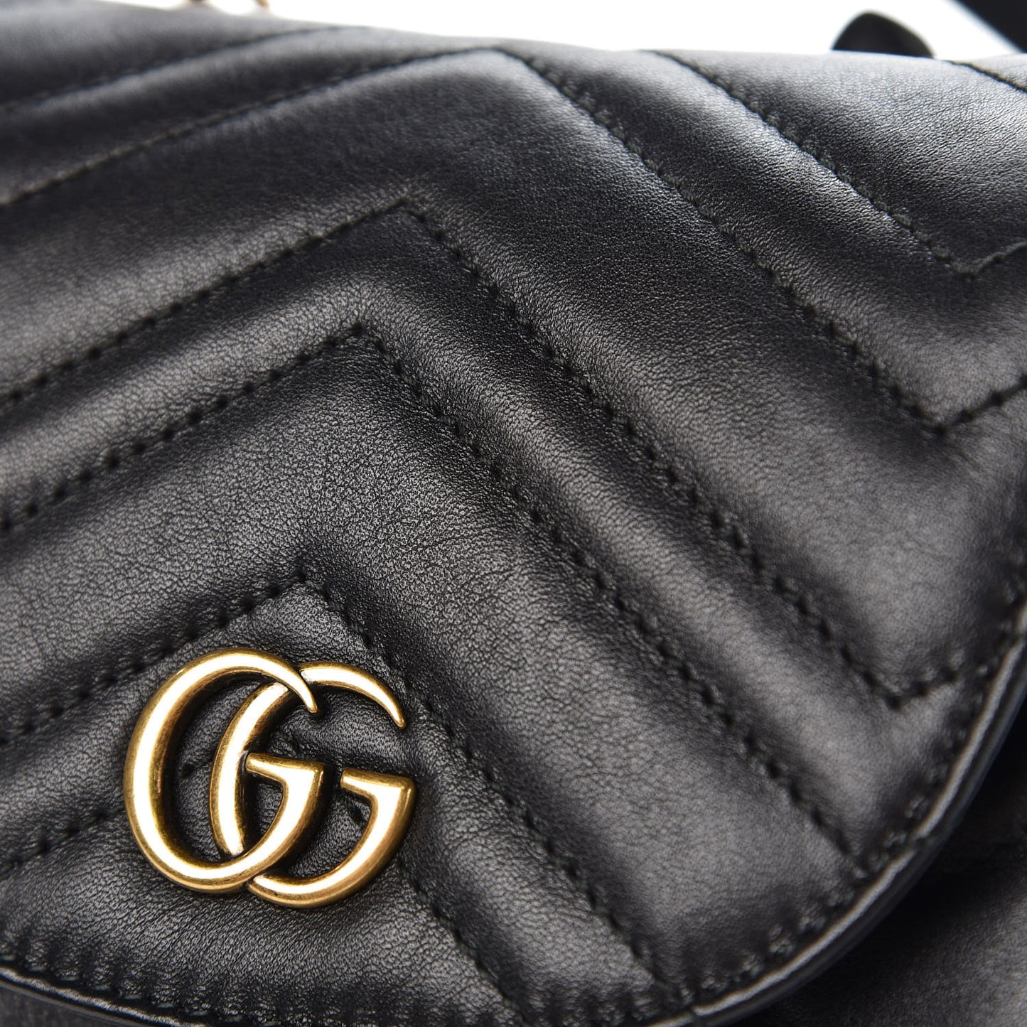 Calfskin Matelasse GG Marmont Flap Backpack Black