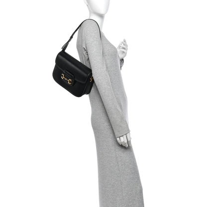 Gucci Azalea Calfskin Horsebit 1955 Shoulder Bag Black 2 of 12