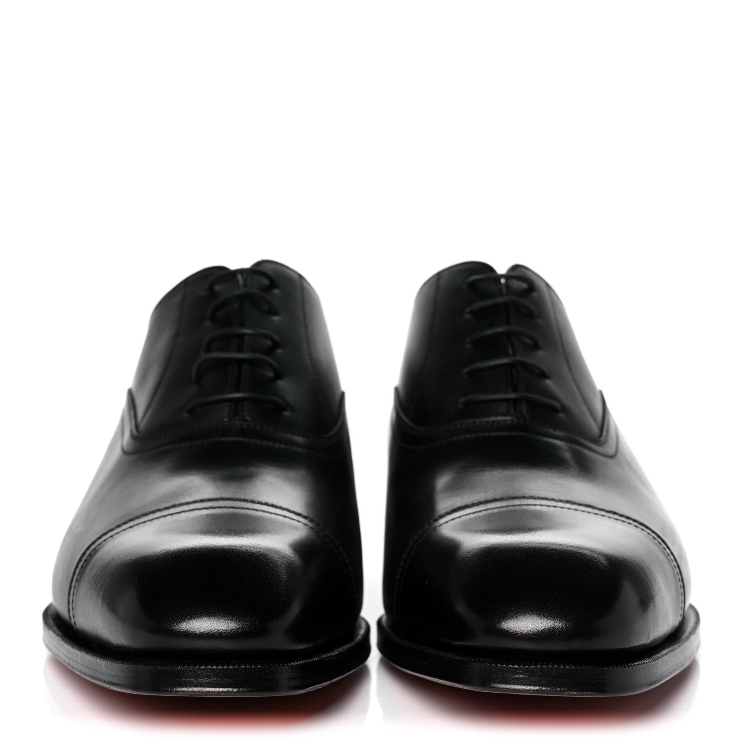 Hermes Calfskin Mens Philip Oxford 46 Black 2 of 11