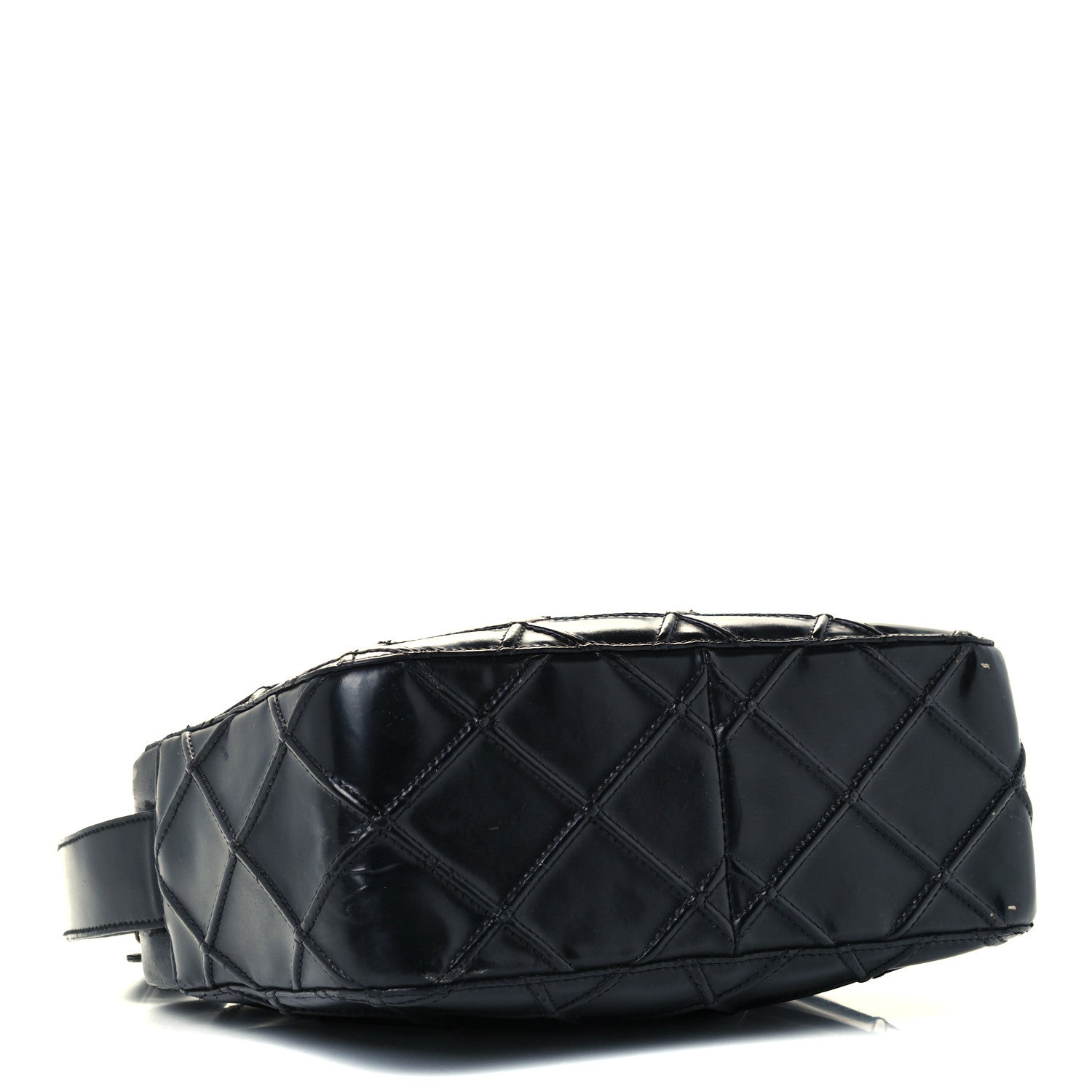 Chanel Patent Diamond Stitch Shoulder Bag Black 4 of 14