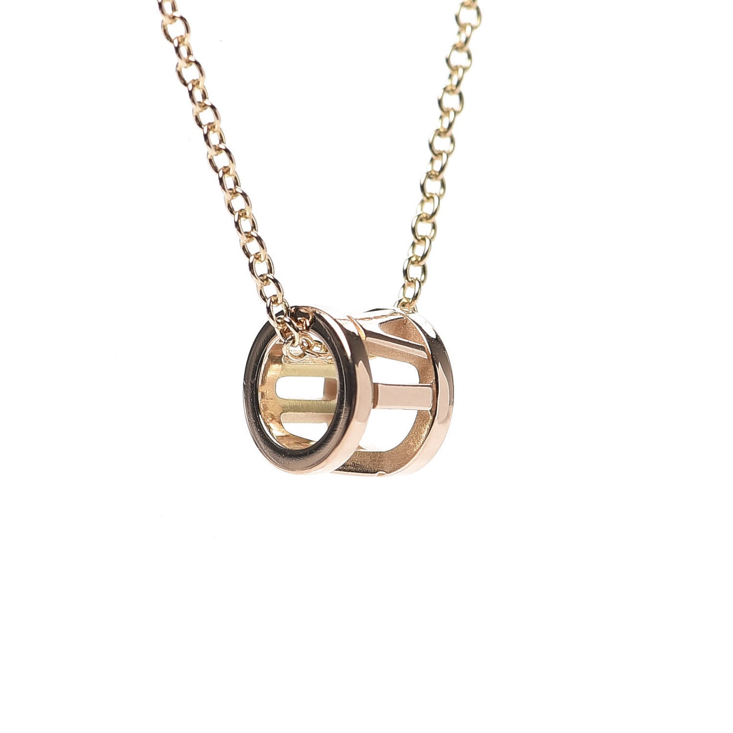18K Rose Gold Atlas Open Pendant Necklace