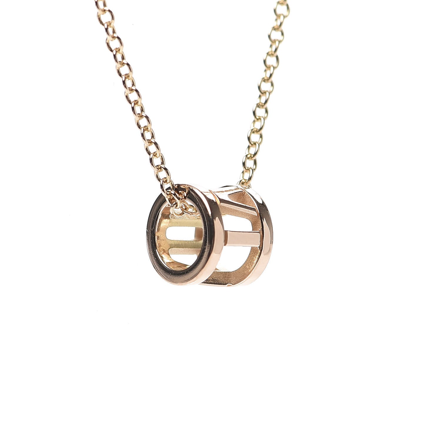 Tiffany 18K Rose Gold Atlas Open Pendant Necklace 4 of 7
