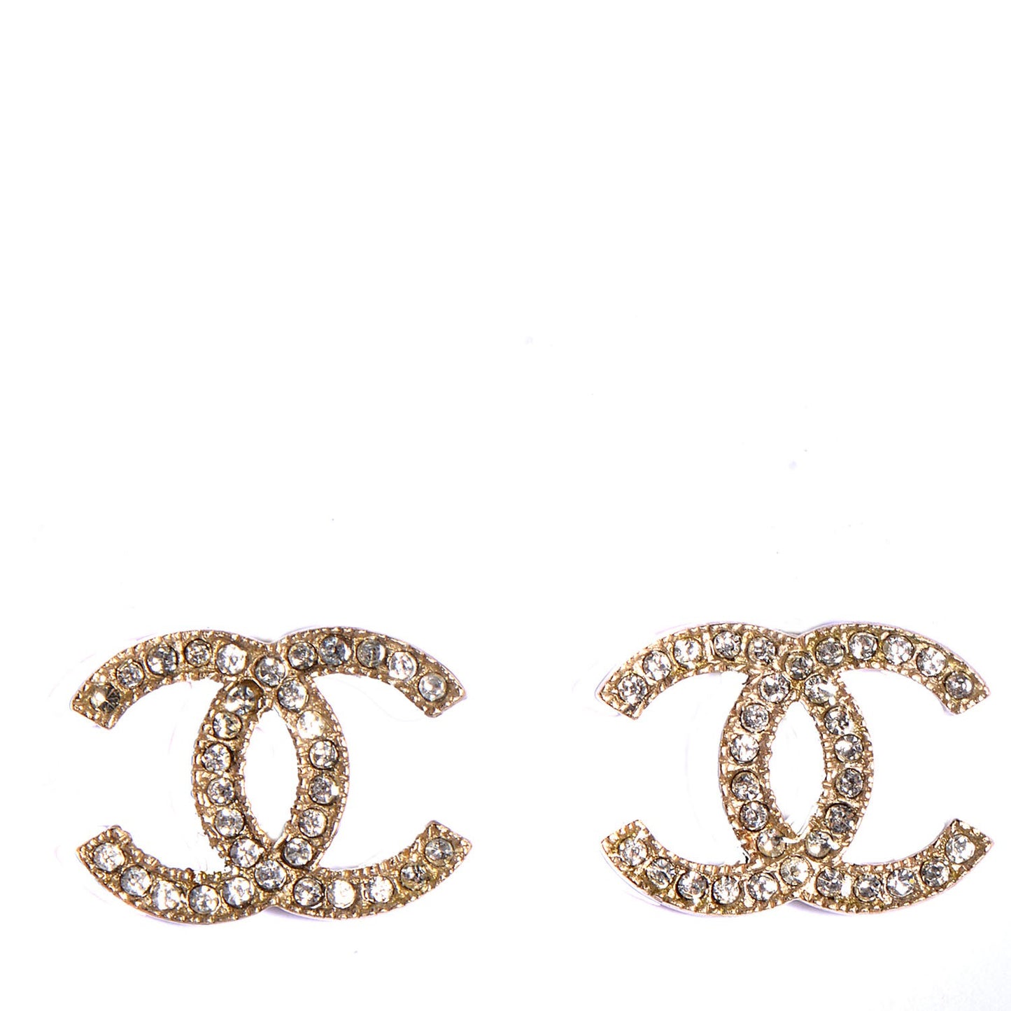 Crystal CC Earrings Gold