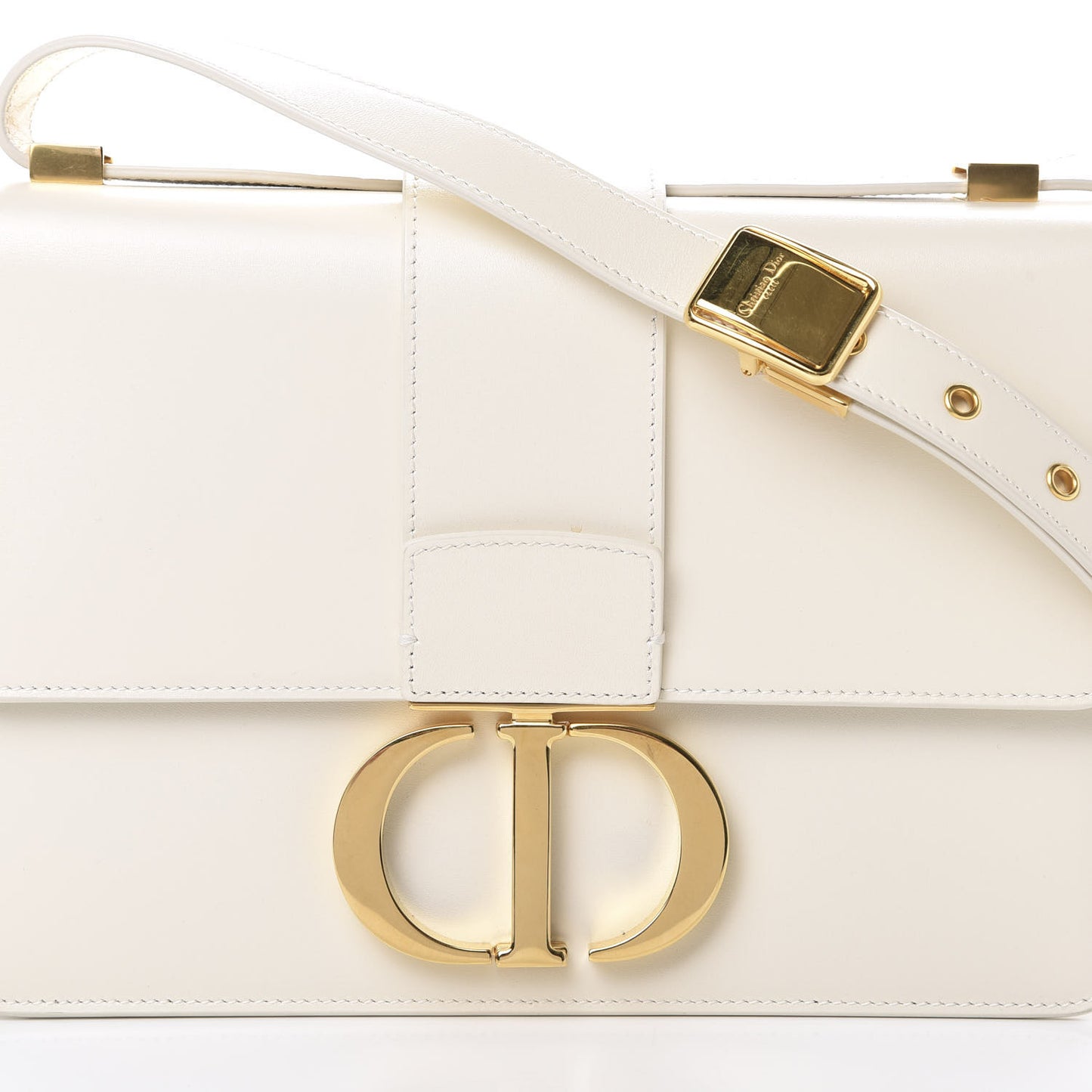 Calfskin 30 Montaigne Flap Bag White