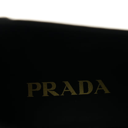 Prada Brushed Calfskin Stride Triangle Booties 36.5 Black 8 of 8