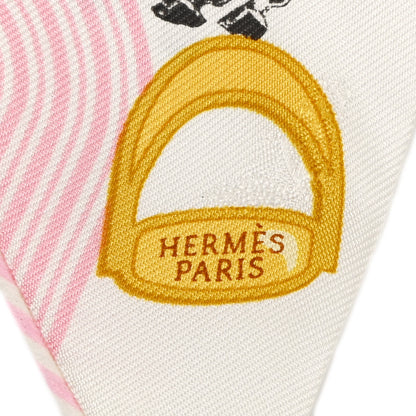 Hermes Silk Garde Robe Pop Charms Twilly White Multicolor 2 of 4