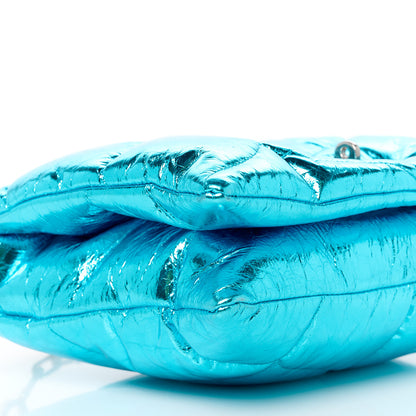 Mulberry Metallic Crinkled Nappa Pillow Quilted Little Softie Bag Portobello Blue 9 of 10