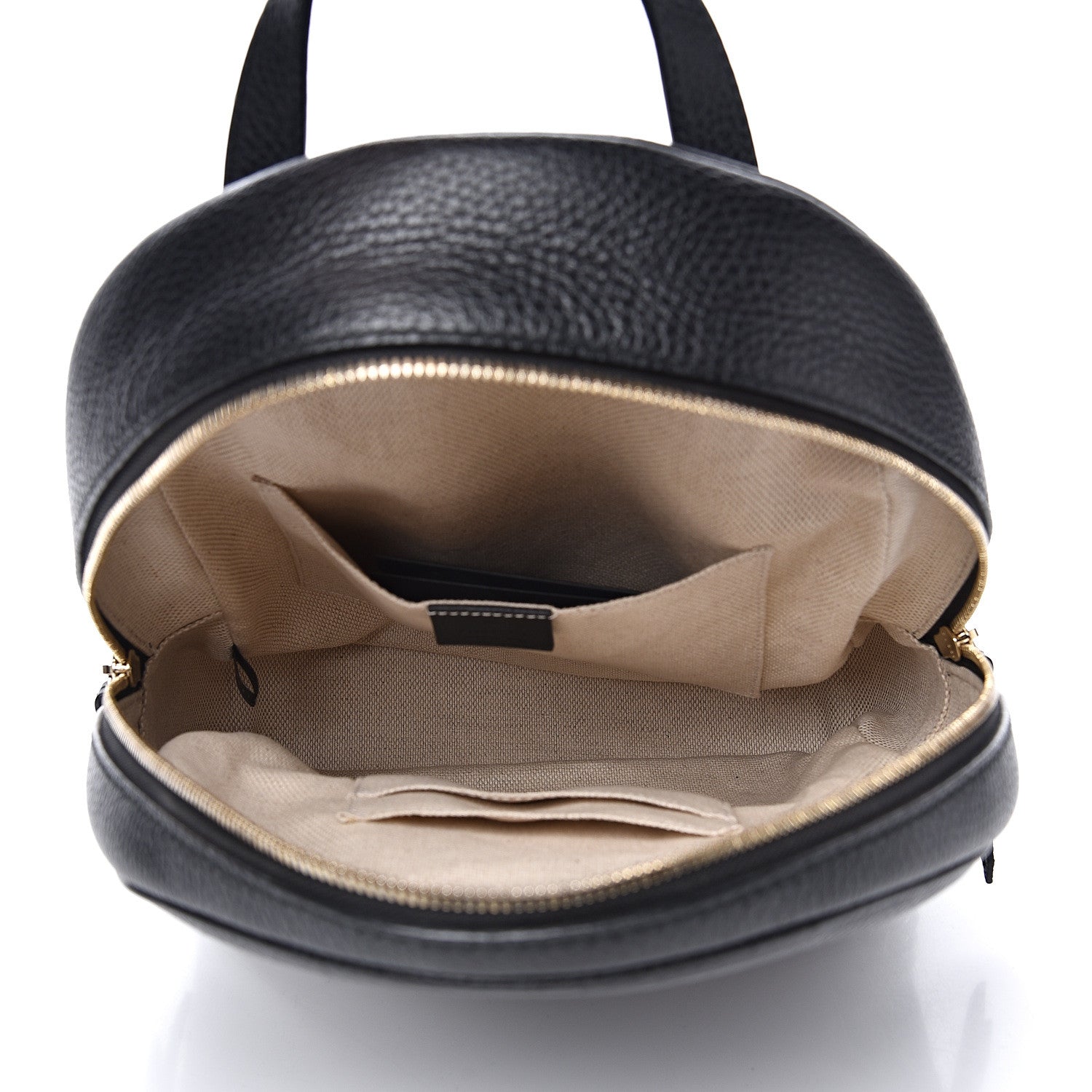 Gucci Pebbled Calfskin Soho Chain Backpack Black 4 of 10