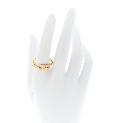 Bulgari 18K Yellow Gold Diamond Serpenti Viper Single Spiral Ring 57/8 59/8.75 2 of 4