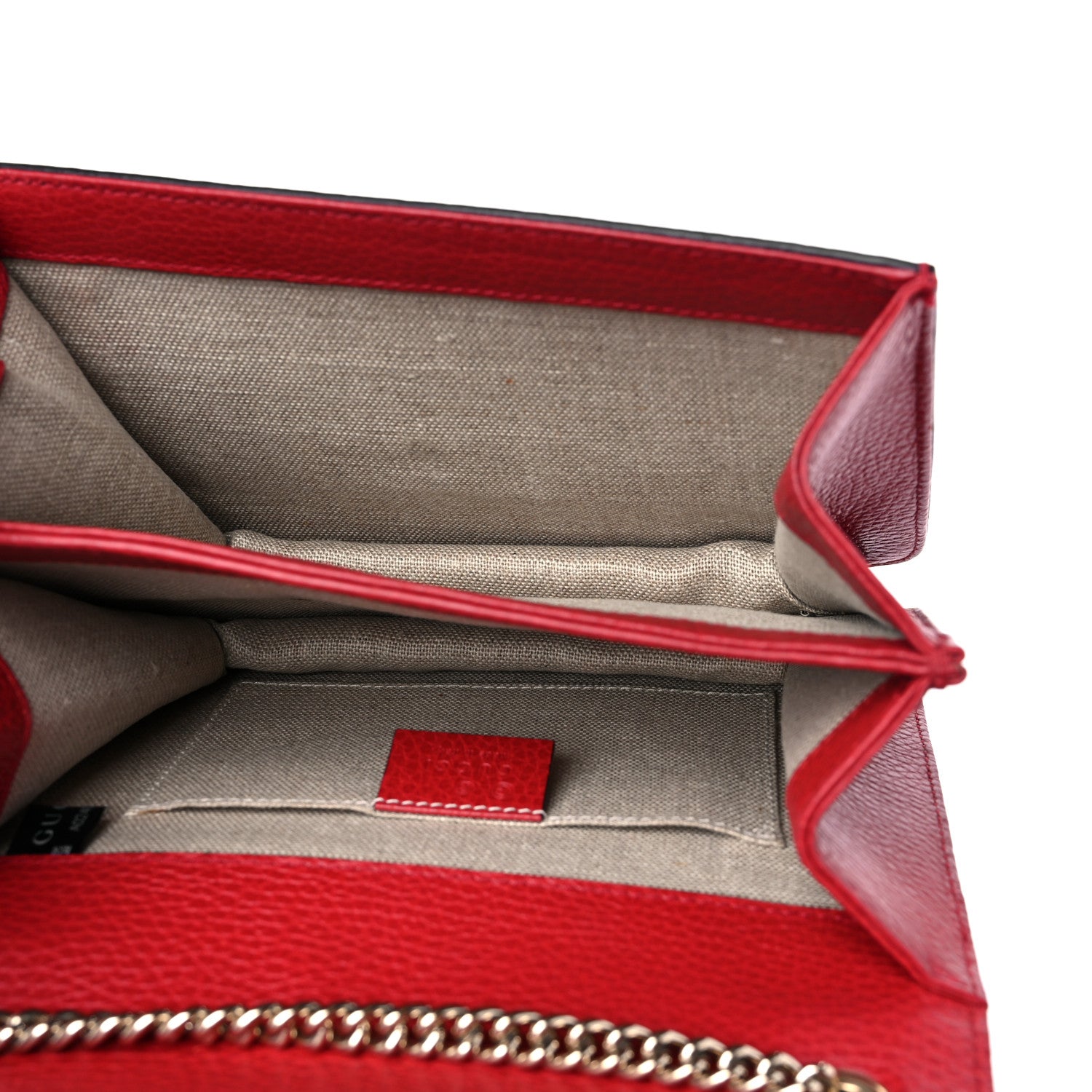 Gucci Dollar Calfskin Small Interlocking G Shoulder Bag Red 5 of 12