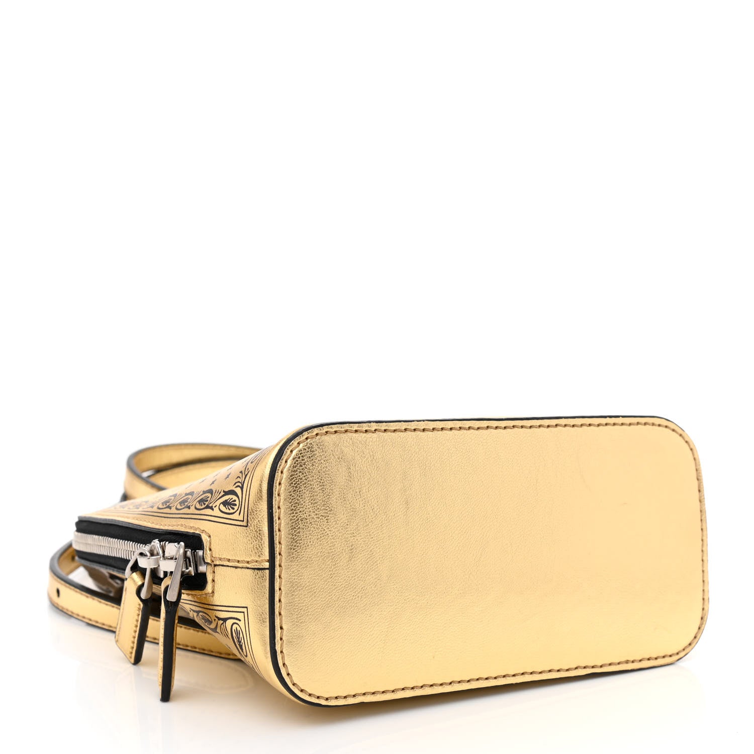 Gucci X SEGA Calfskin GUCCY Stars Mini Dome Shoulder Bag Gold 4 of 10