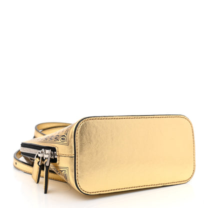 Gucci X SEGA Calfskin GUCCY Stars Mini Dome Shoulder Bag Gold 4 of 10