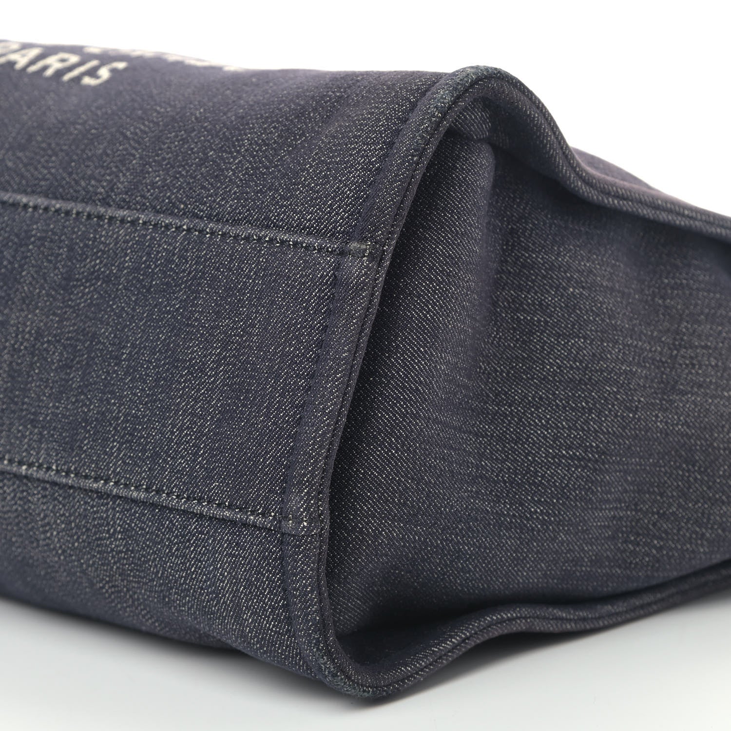 Chanel Denim Small Deauville Tote Dark Blue 9 of 9