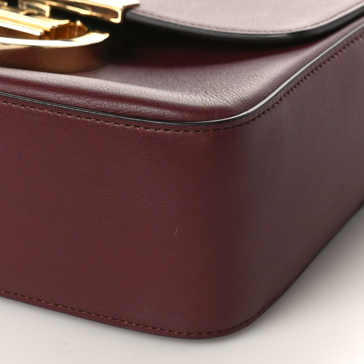 Salvatore Ferragamo Calfskin Gancini Lock Flap Crossbody Burgundy 8 of 8