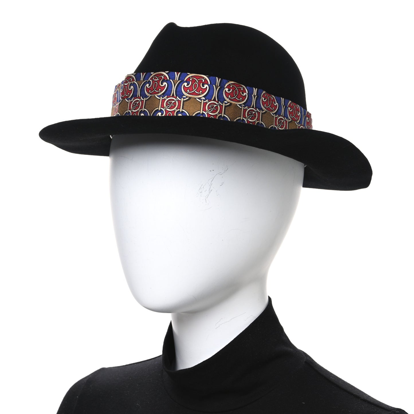 Rabbit Fur Scarf Fedora M Black
