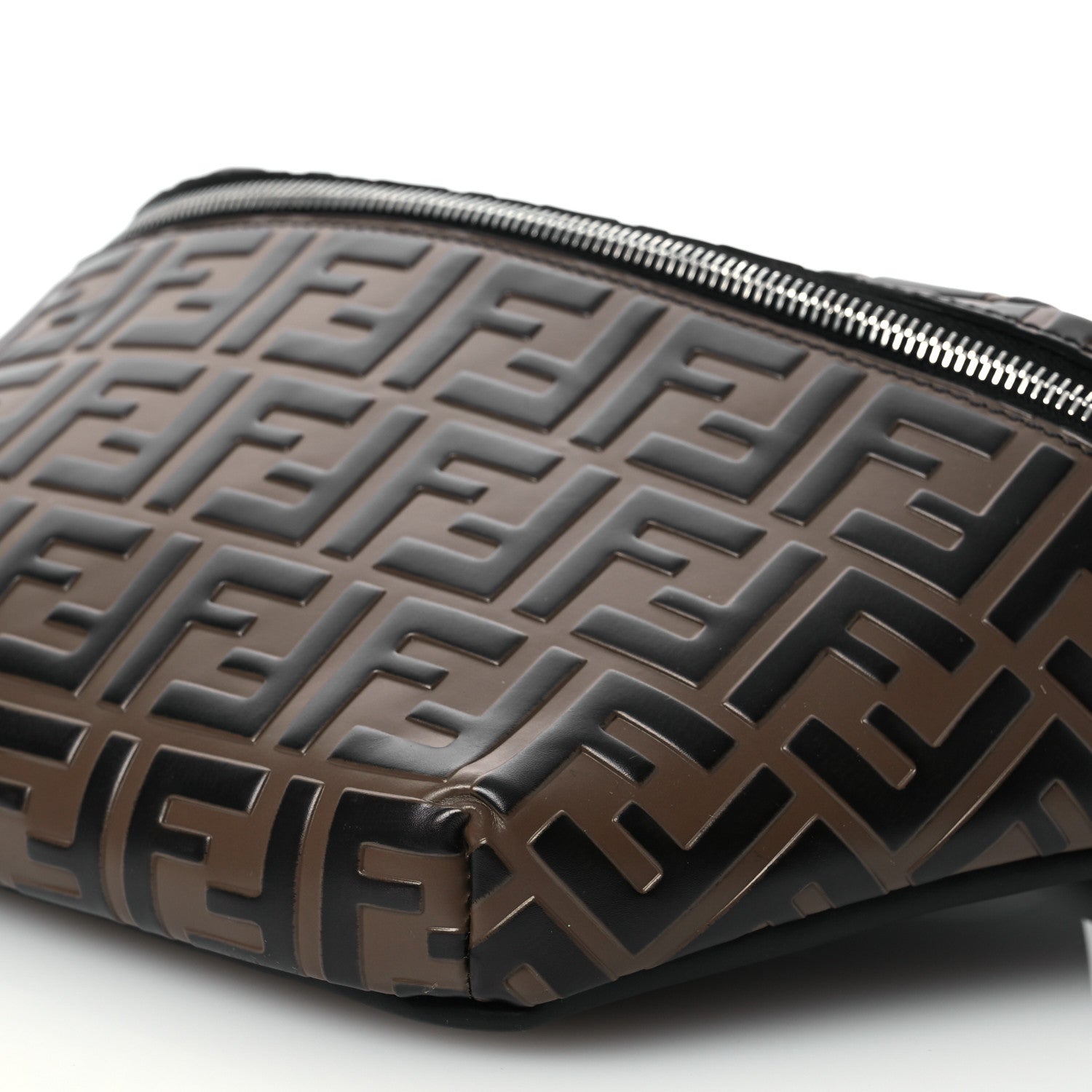 Fendi Vitello Century Bi-Color FF 1974 Embossed Belt Bag Maya Black 10 of 13