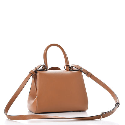 Delvaux Grained Calfskin Mini Brillant Satchel Natural 4 of 10