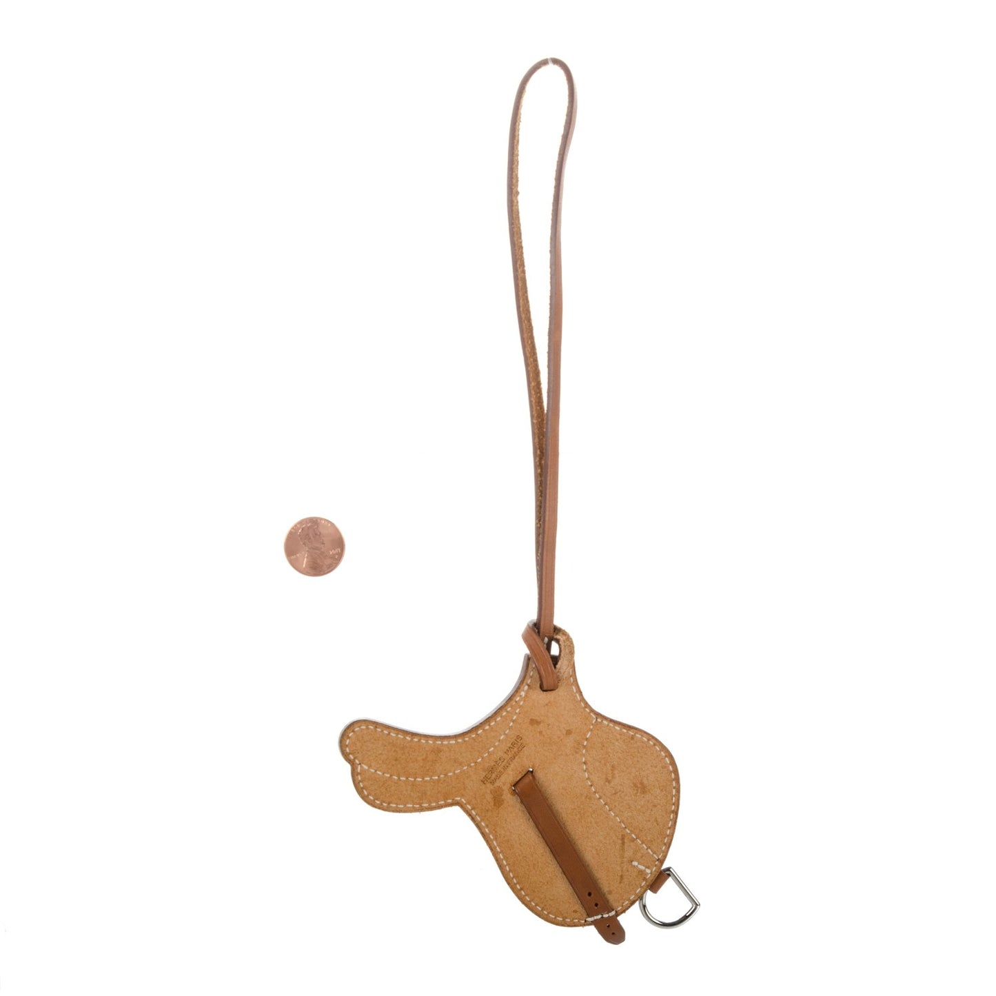 Natural Barenia Paddock Selle Horse Saddle Bag Charm