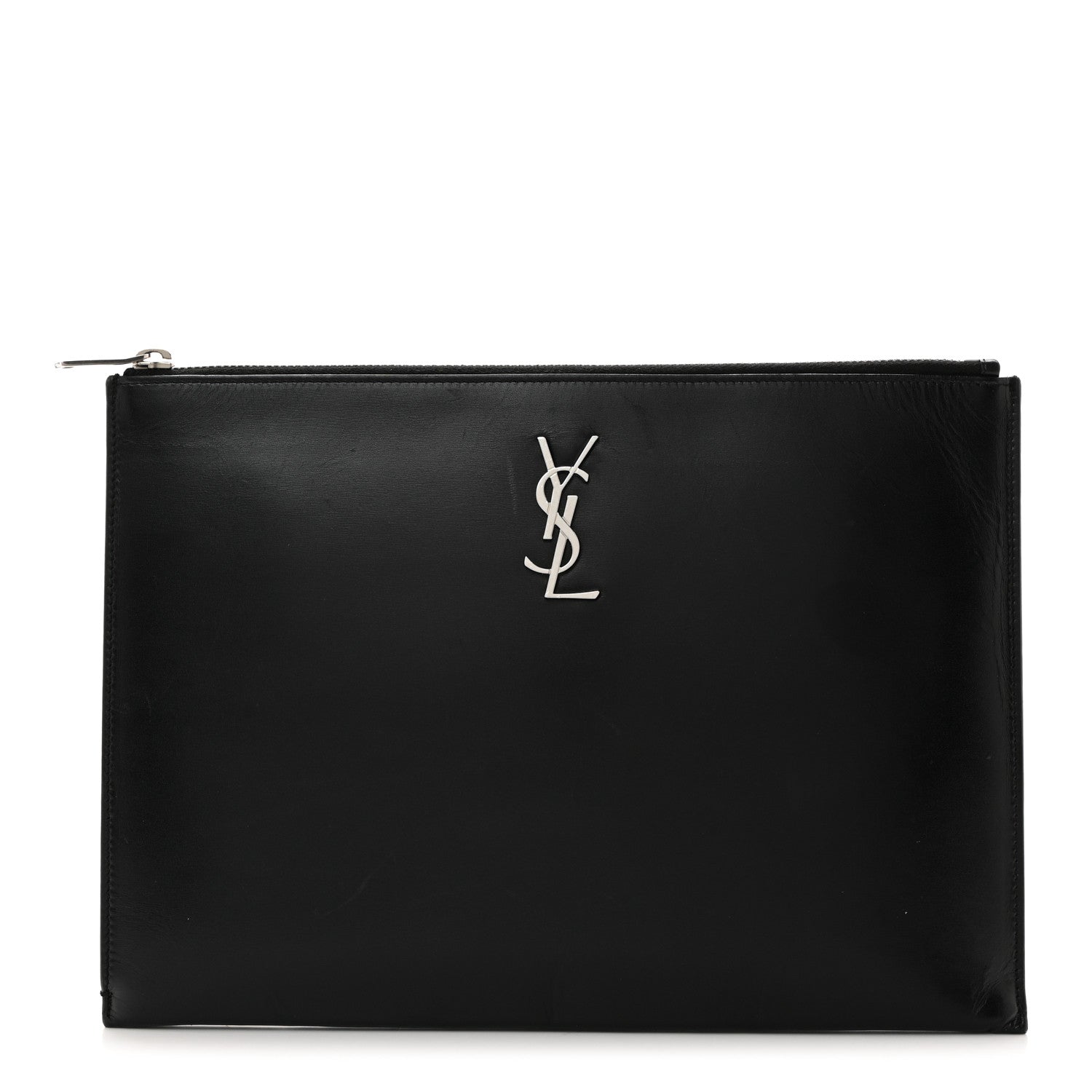 Saint Laurent Calfskin Monogram iPad Case Black 1 of 12