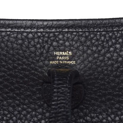 Hermes Taurillon Clemence Evelyne TPM Black 7 of 9