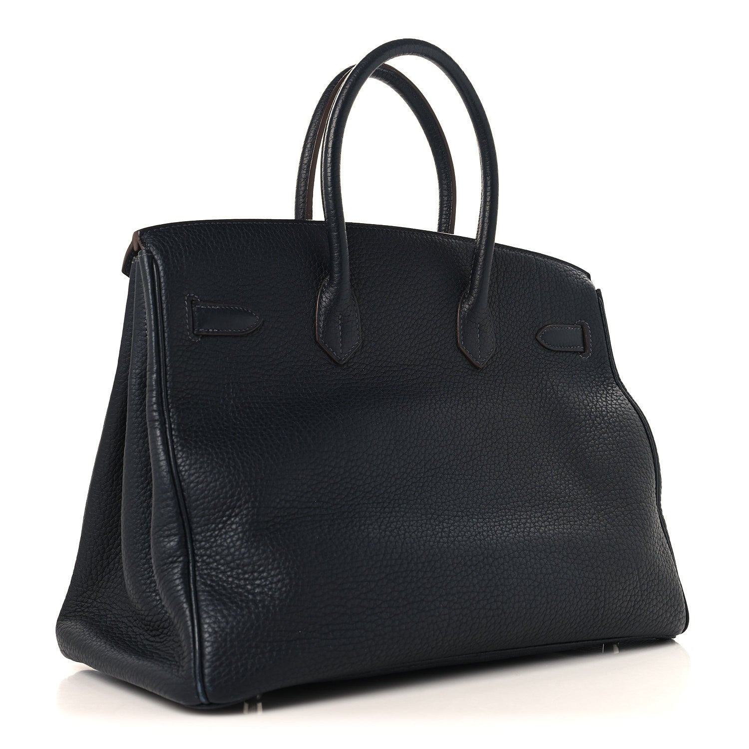 Hermes Fjord Barenia Crinoline Club Birkin 35 Bleu Indigo Fauve Rouge 3 of 12