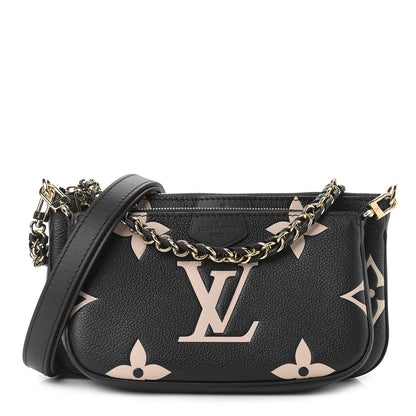 Louis Vuitton Empreinte Monogram Giant Multi Pochette Accessories Black Beige 1 of 9