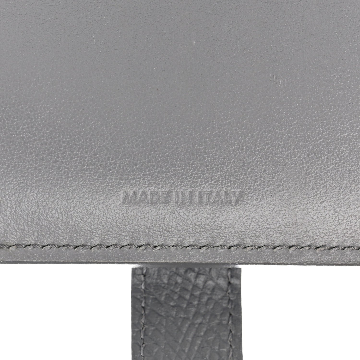 Celine Grained Calfskin Medium Multifunction Strap Wallet Grey Chalk 8 of 12