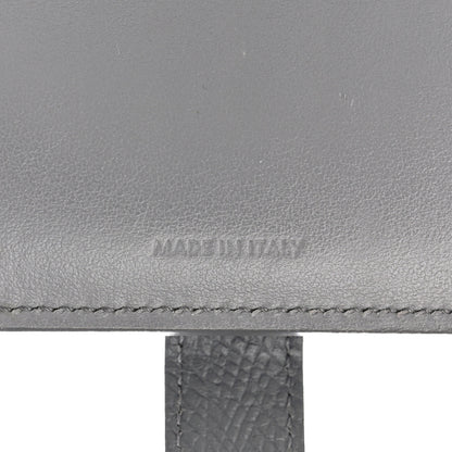 Celine Grained Calfskin Medium Multifunction Strap Wallet Grey Chalk 8 of 12
