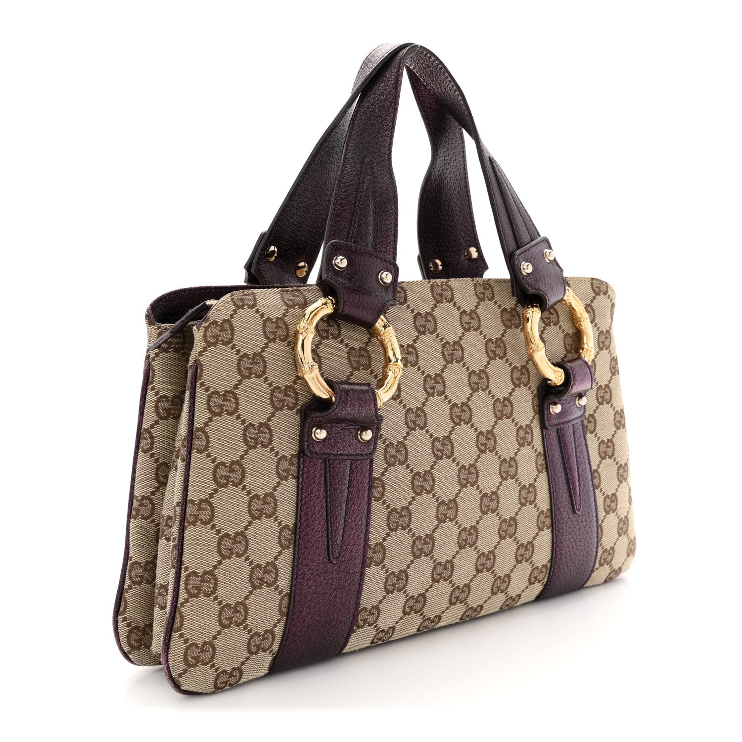 Gucci Monogram Small Bamboo Tote 3 of 13