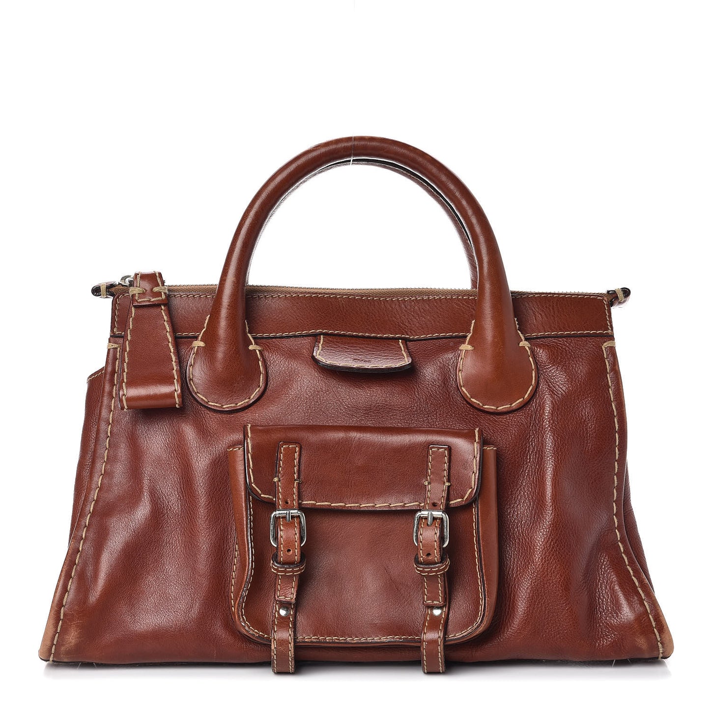 Calfskin Edith Satchel Ecureil Brown
