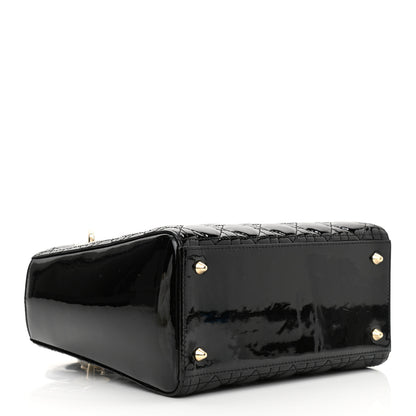 Christian Dior Patent Cannage Small Lady Dior Black 4 of 10