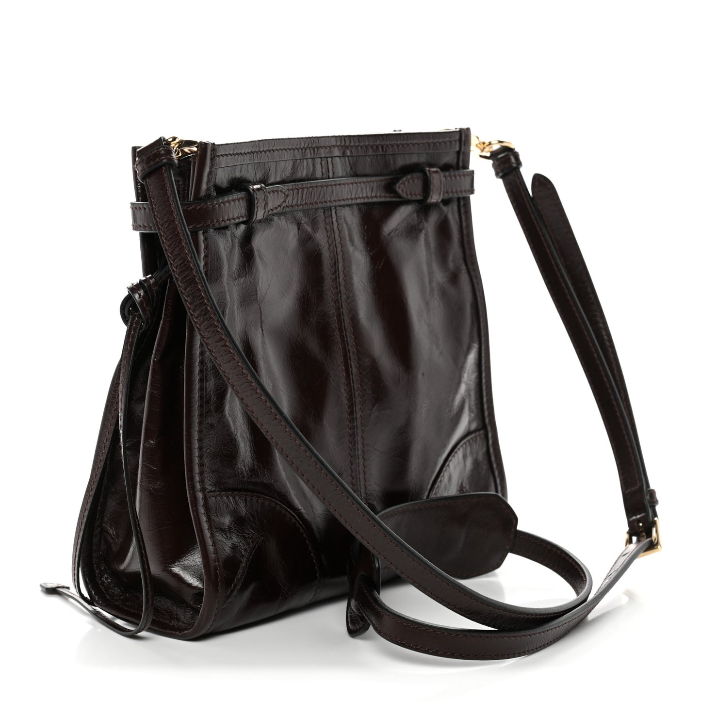Soft Lux Calfskin Mini Bonnie Dark Brown
