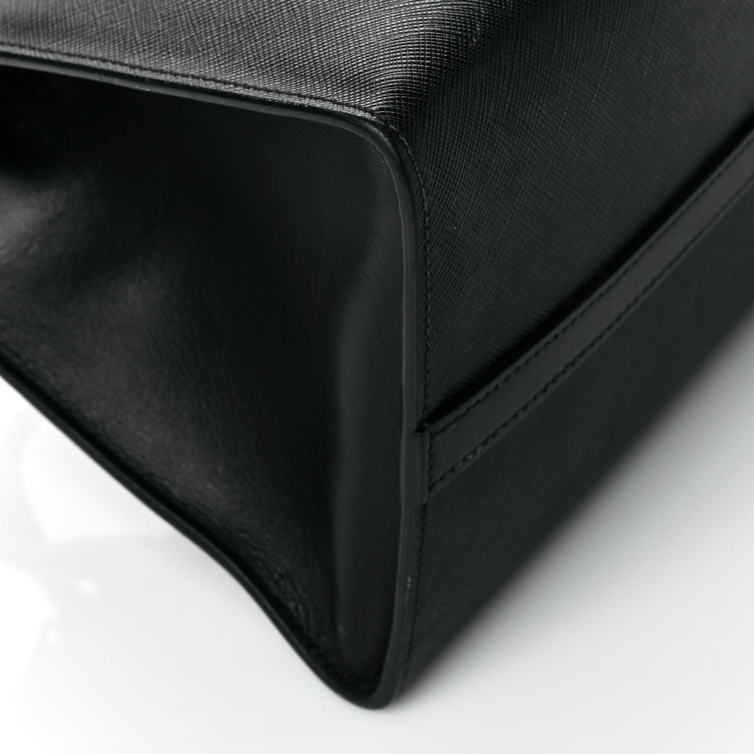 Prada Saffiano City Calfskin Greche Paradigme Bag Black Begonia 7 of 8