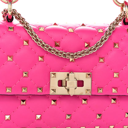 Valentino Garavani Nappa Small Rockstud Spike Shoulder Bag Shadow Pink 7 of 9