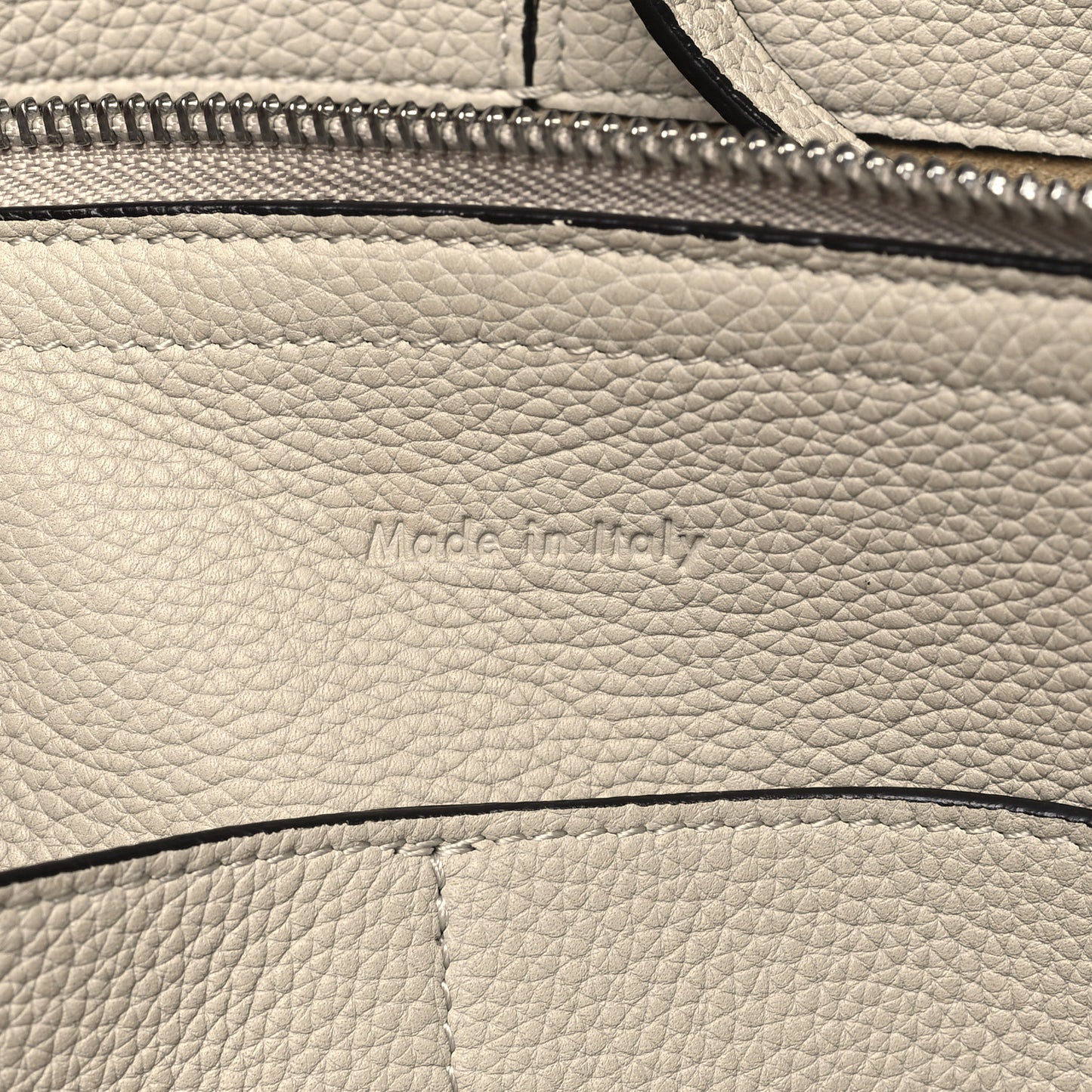 Baby Grained Calfskin Medium Tri-Fold Bag Dune