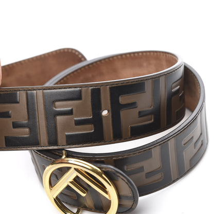 Fendi Vitello F is Fendi Bi-Color FF 1974 Embossed Belt 85 34 Maya Black 6 of 8