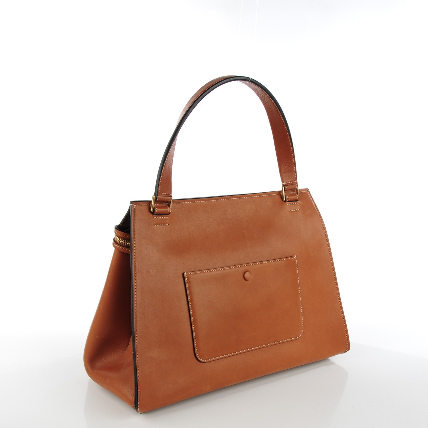 Celine Natural Calfskin Medium Edge Shoulder Bag Tan 4 of 7