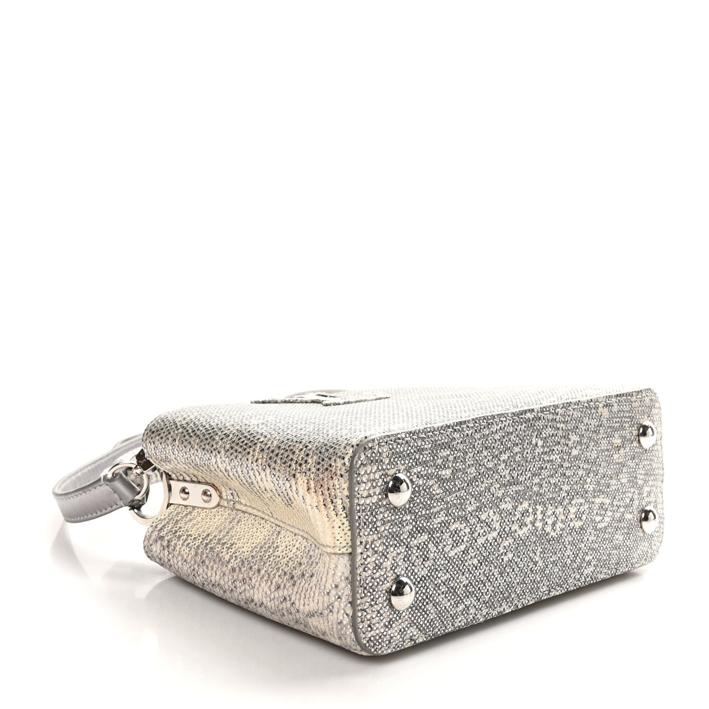 Lizard Mini Capucines Argento