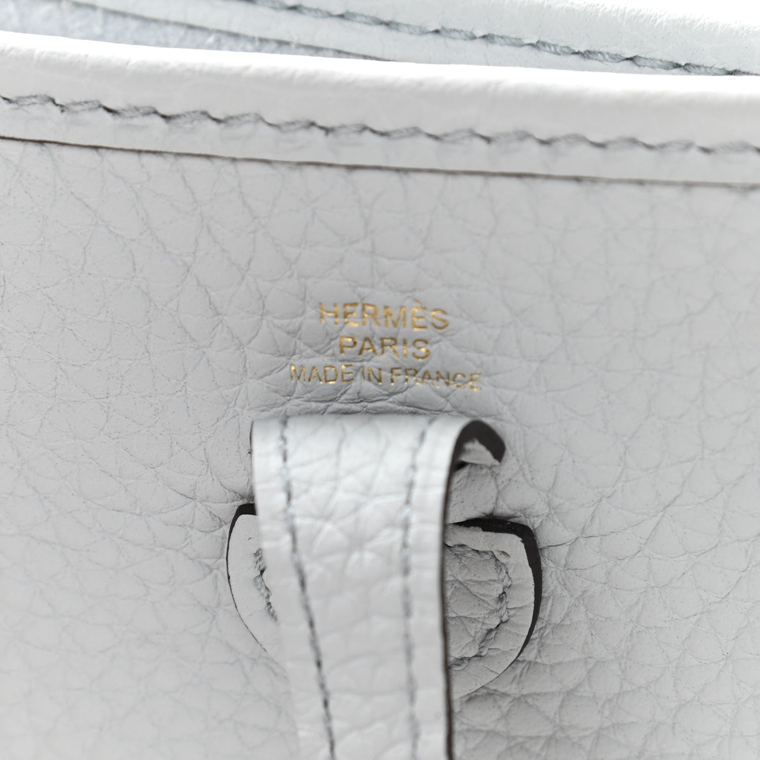 Hermes Taurillon Clemence Amazone Evelyne TPM Bleu Pale Etain 6 of 11