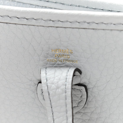 Hermes Taurillon Clemence Amazone Evelyne TPM Bleu Pale Etain 6 of 11