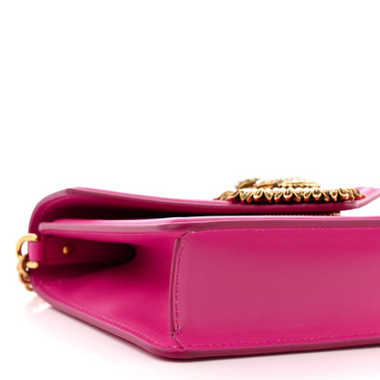 Dolce & Gabbana Smooth Calfskin Small Devotion Envelope Top Handle Bag Pink 8 of 10