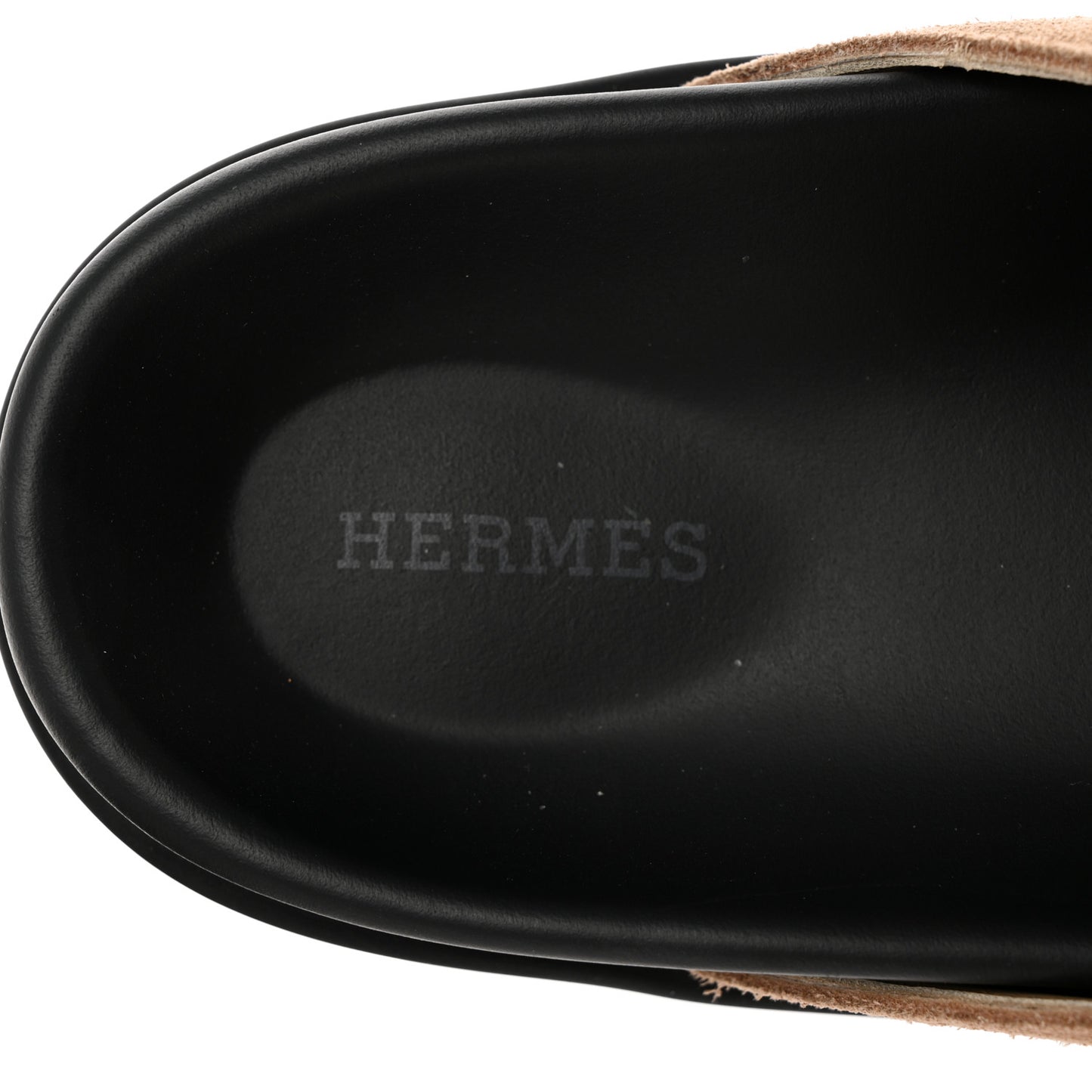 Suede Calfskin Mens Go Mules 43 Beige Argile