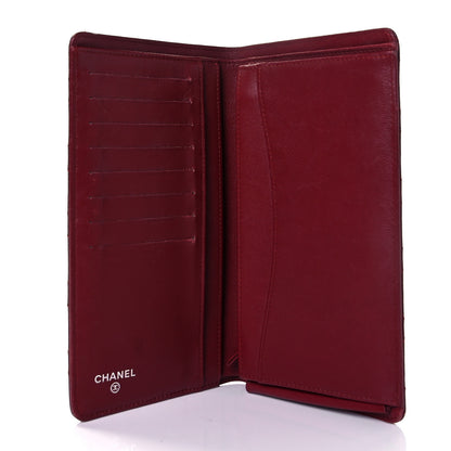 Chanel Caviar Quilted Yen Wallet Red 5 of 9