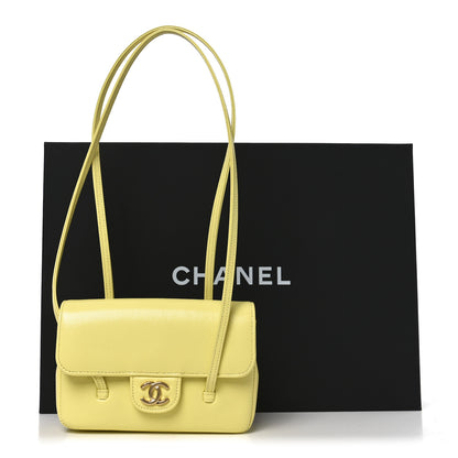 Chanel Shiny Caviar Mini Preppy Coco Shoulder Bag Light Yellow 11 of 11