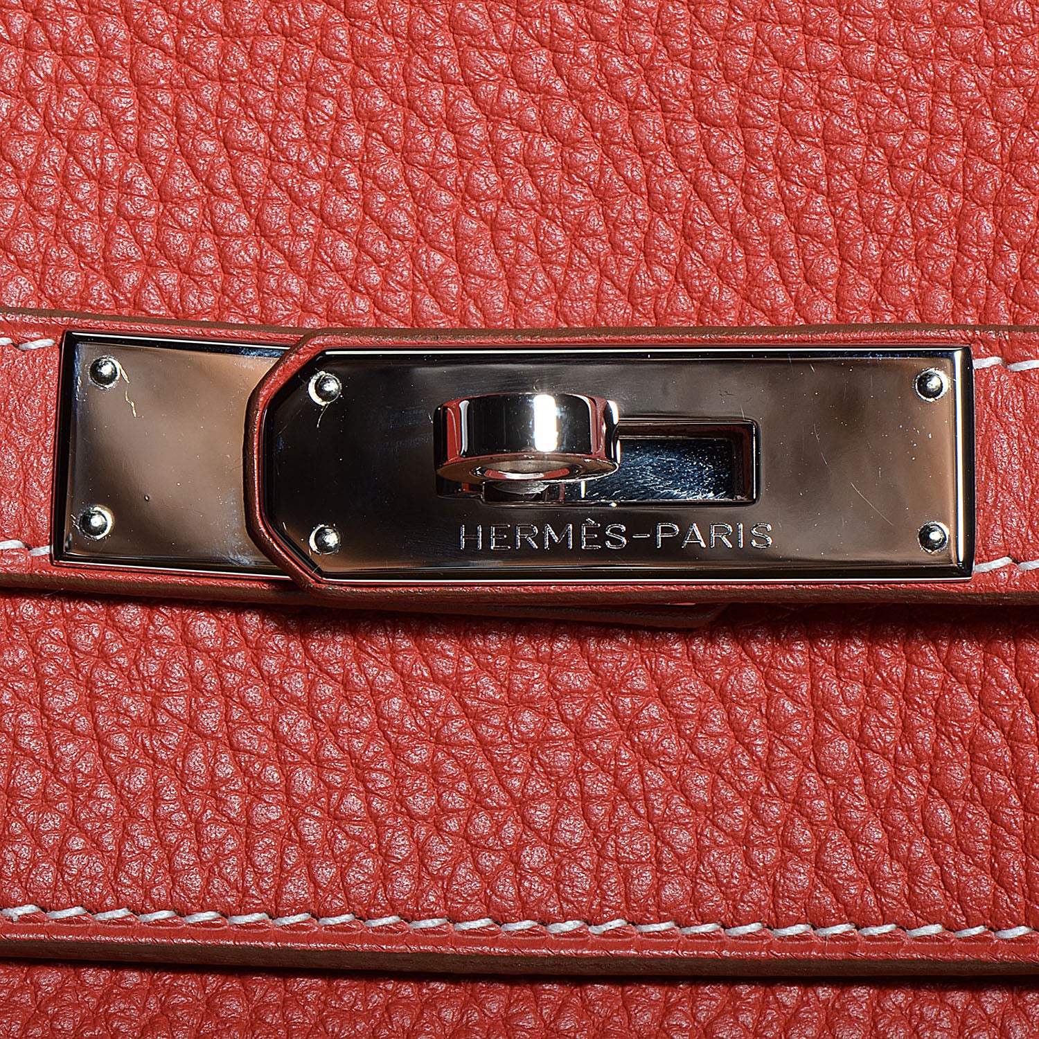 Hermes Togo Eclat Birkin 40 Sanguine and Blanc 9 of 23