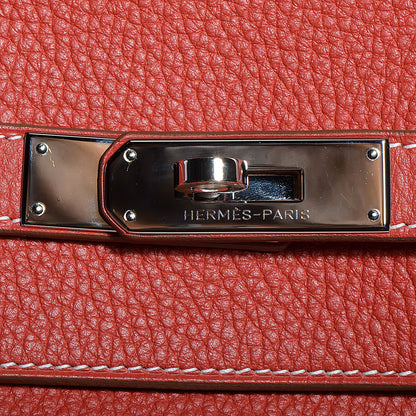 Hermes Togo Eclat Birkin 40 Sanguine and Blanc 9 of 23