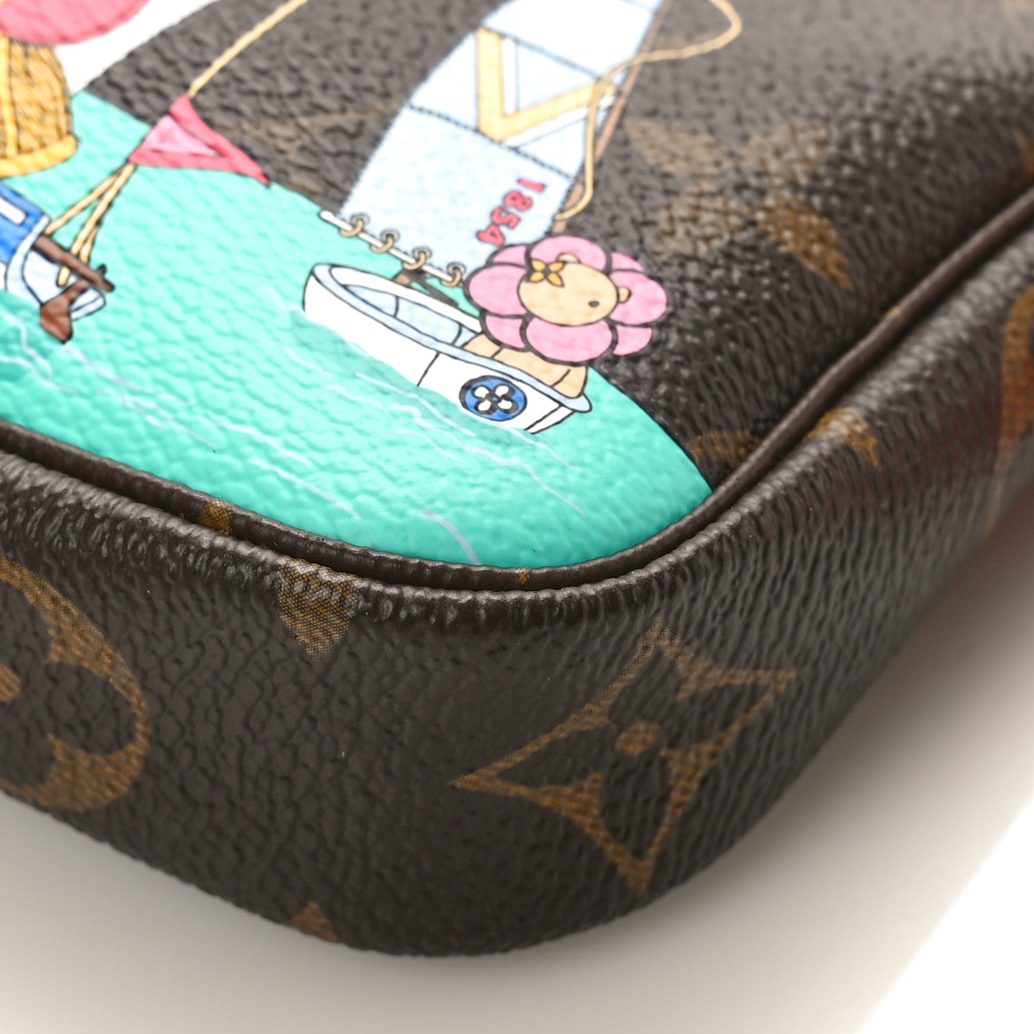 Louis Vuitton Monogram 2023 Christmas Animation Sailing Pochette Accessories Dragon Fruit Pink 8 of 10