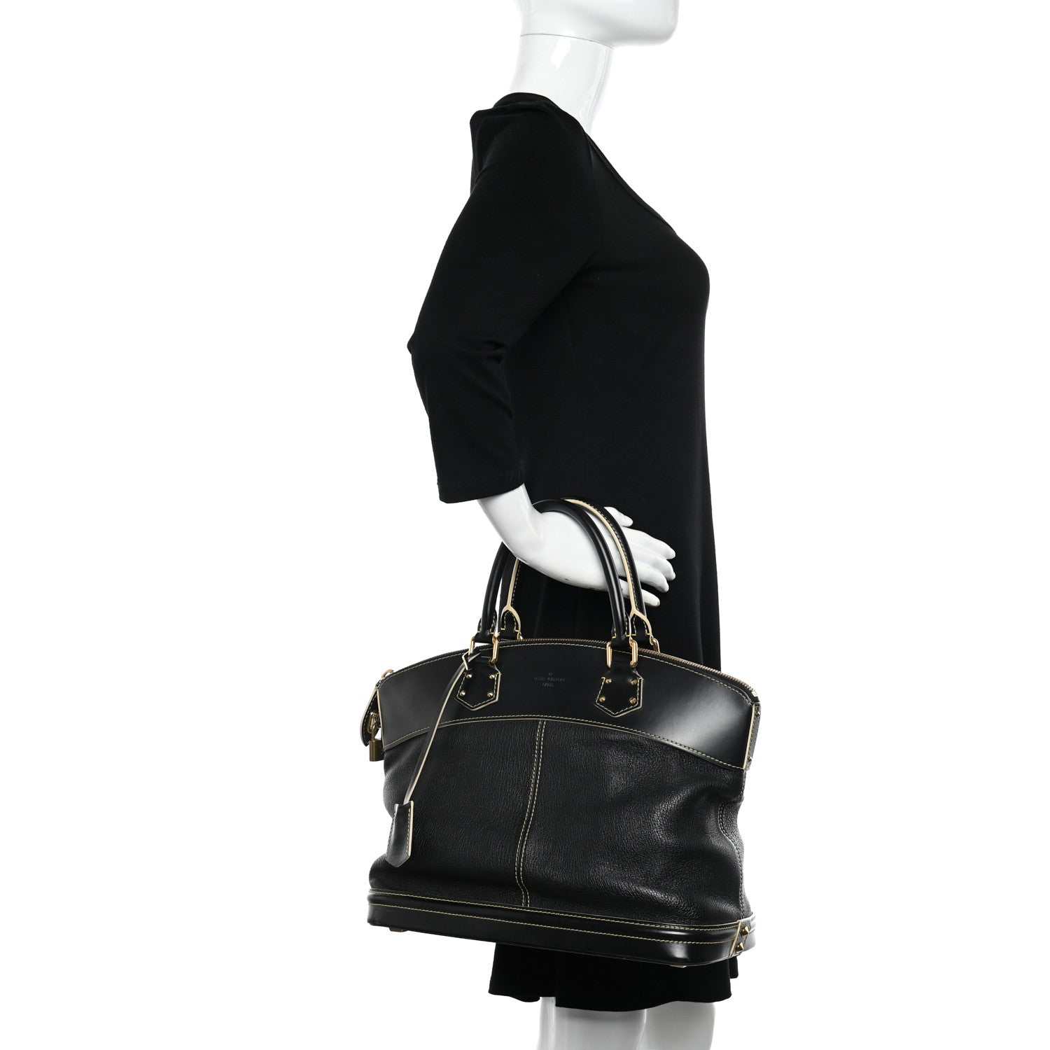 Louis Vuitton Suhali Lockit MM Black 2 of 14