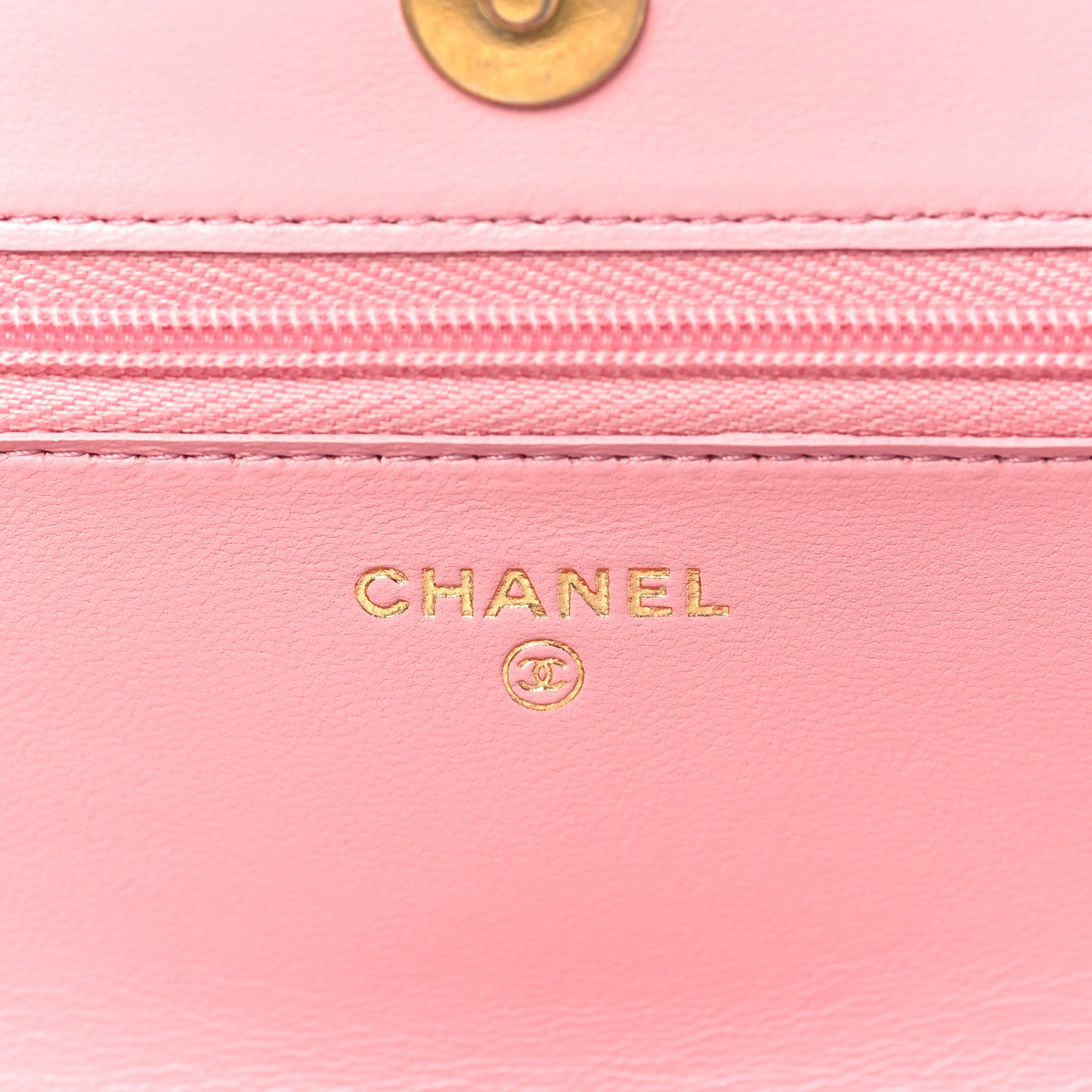 Chanel Lambskin Quilted Pick Me Up Wallet On Chain WOC Light Pink 6 of 11