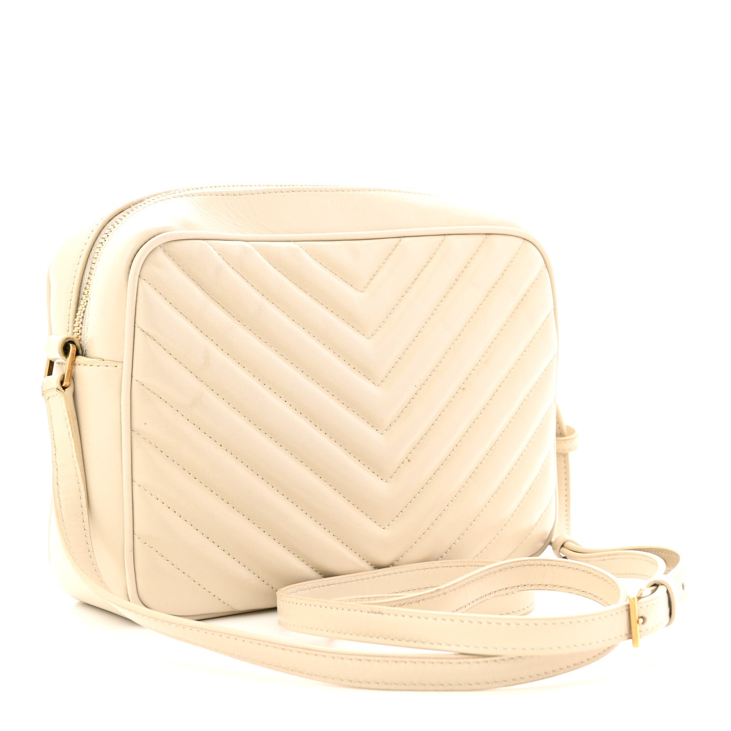 Saint Laurent Calfskin Matelasse Monogram Lou Camera Bag Crema Soft 3 of 14